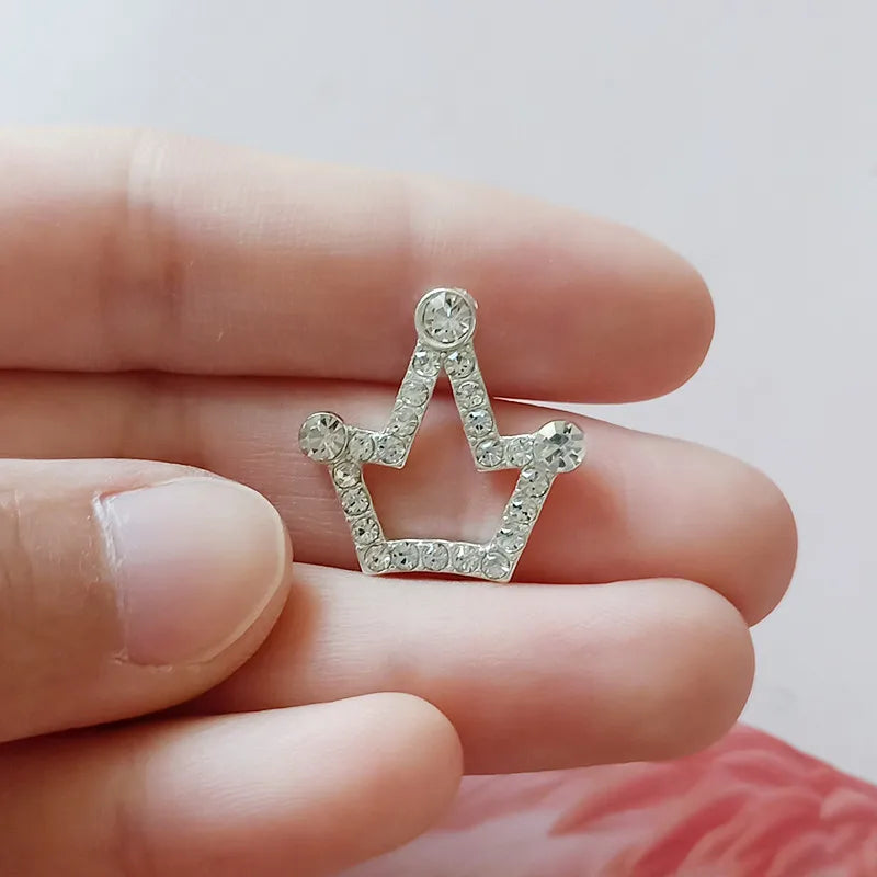 10pcs/lot lovely bling Charm crown with Rhinestone pendant kid headdress hair accessories  jewelry accessories