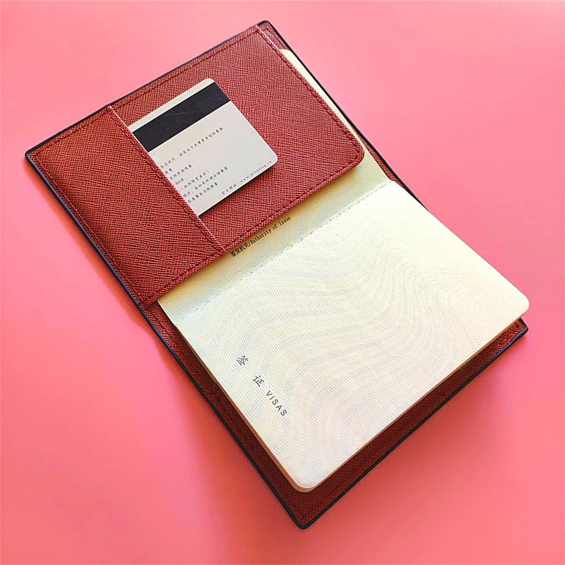 PU Leather Travel Passport Cover Girls Boys Multifunction Credit Card Organizer Case Men Women Passport Holder