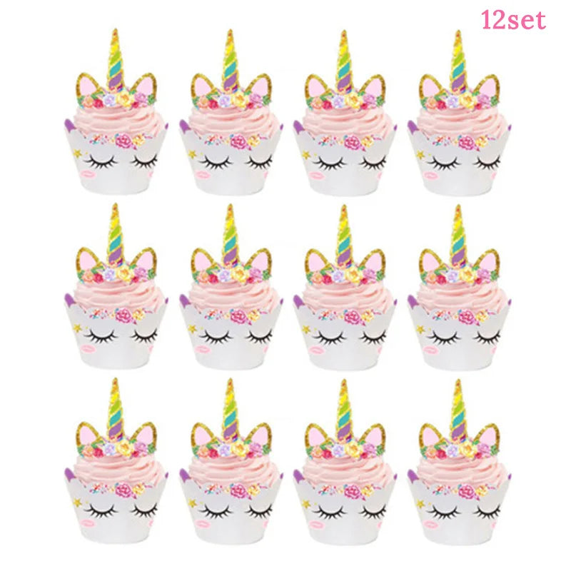 Unicorn Party Supplies Paper Popcorn Box Cookie Gift Box Bag Kids Unicorn Theme Birthday Party Decoration Baby Shower Supplies