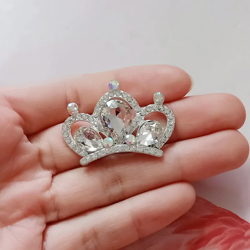 10pcs/lot lovely bling Charm crown with Rhinestone pendant kid headdress hair accessories  jewelry accessories