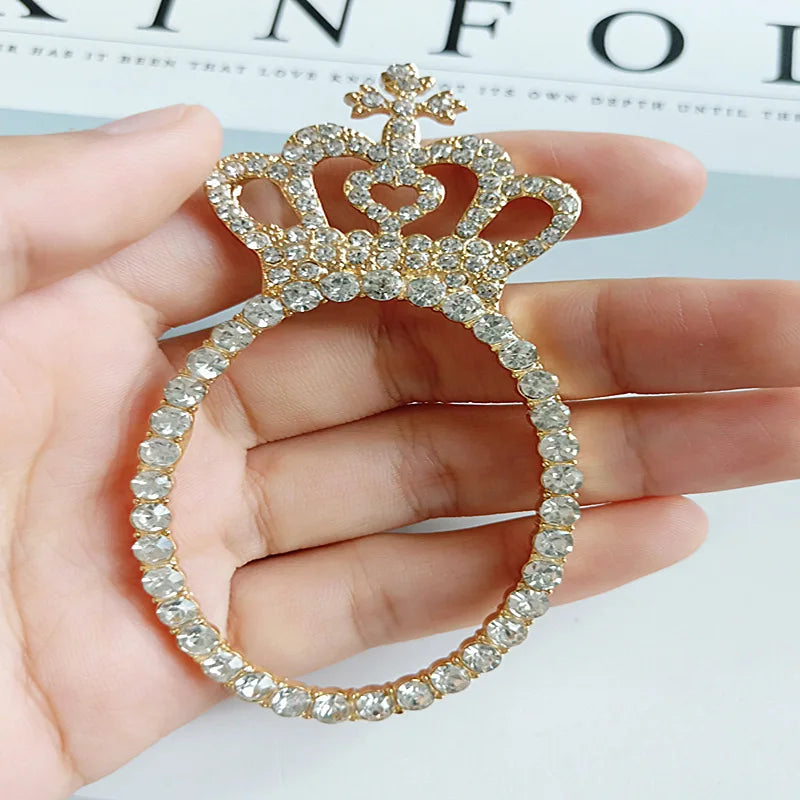 10pcs/lot lovely bling Charm crown with Rhinestone pendant kid headdress hair accessories  jewelry accessories