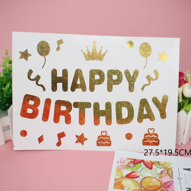 1pc Unicorn Balloon Sticker for Bubble Clear Helium Balloon Birthday Party Decoration Wedding Valentine's Day Baby Shower Party