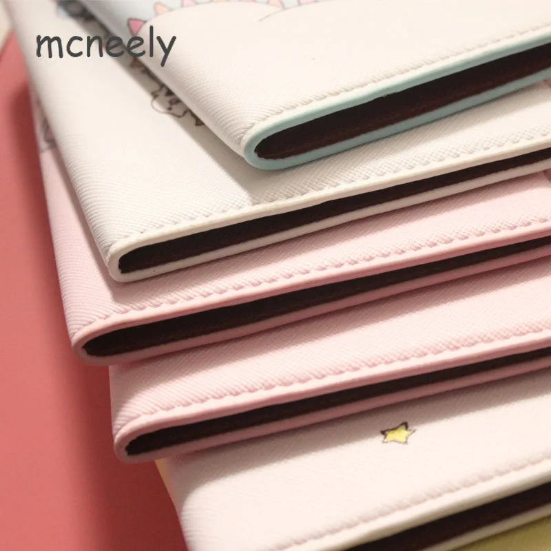 Mcneely Cartoon animals Prints Passport Holder Kids Travel Passport Cover Girls passport Case Cute boys Passport Wallet 10*14cm