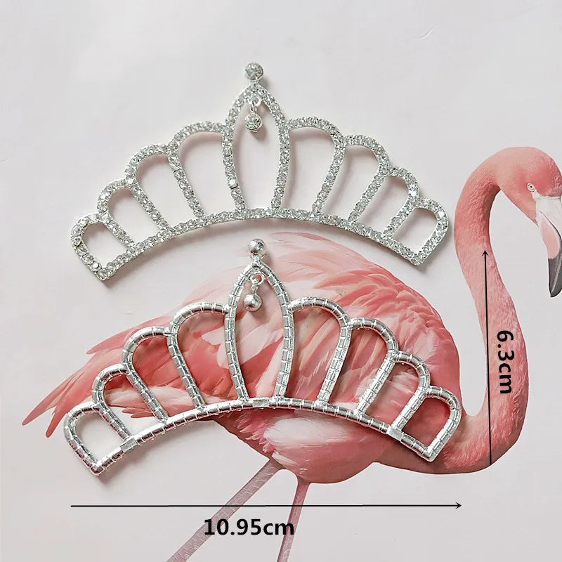 10pcs/lot lovely bling Charm crown with Rhinestone pendant kid headdress hair accessories  jewelry accessories
