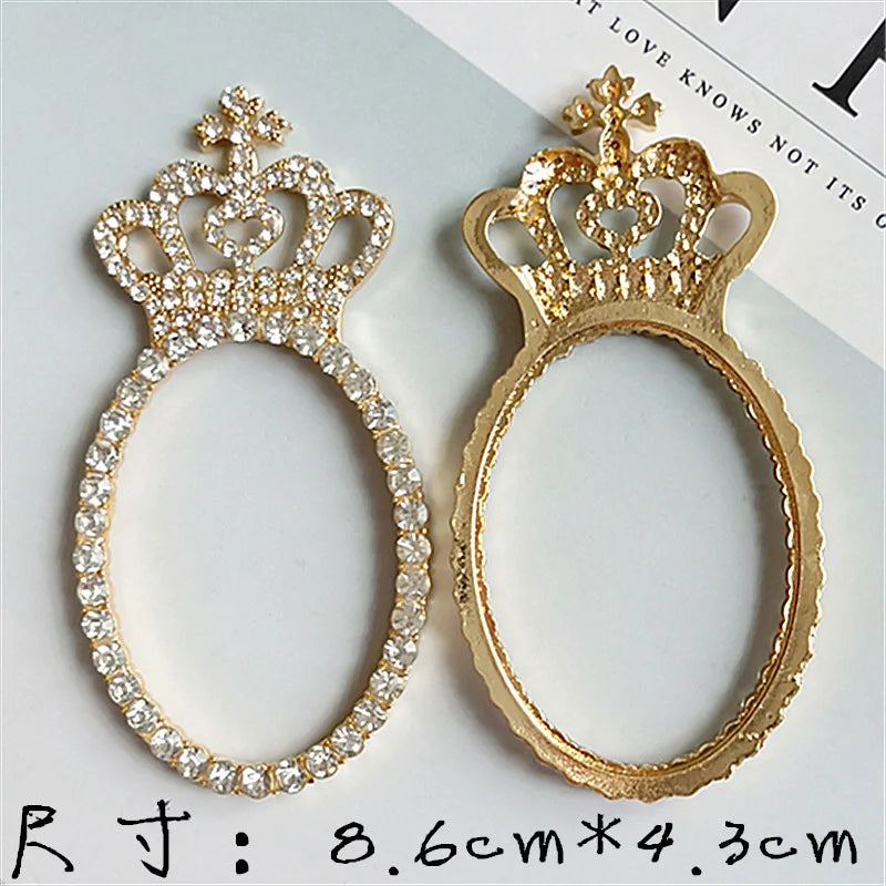 10pcs/lot lovely bling Charm crown with Rhinestone pendant kid headdress hair accessories  jewelry accessories