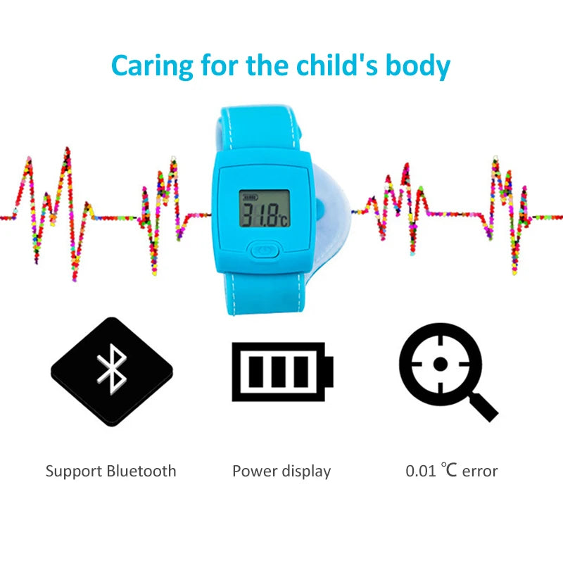LCD Bluetooth Children Kids Thermometer Digital Fever Thermometer Intelligent Thermometer Reminder Baby Health Care APP Control