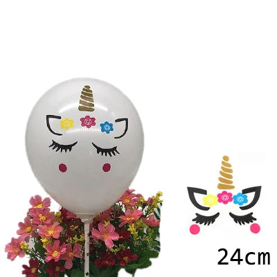 1pc Unicorn Balloon Sticker for Bubble Clear Helium Balloon Birthday Party Decoration Wedding Valentine's Day Baby Shower Party