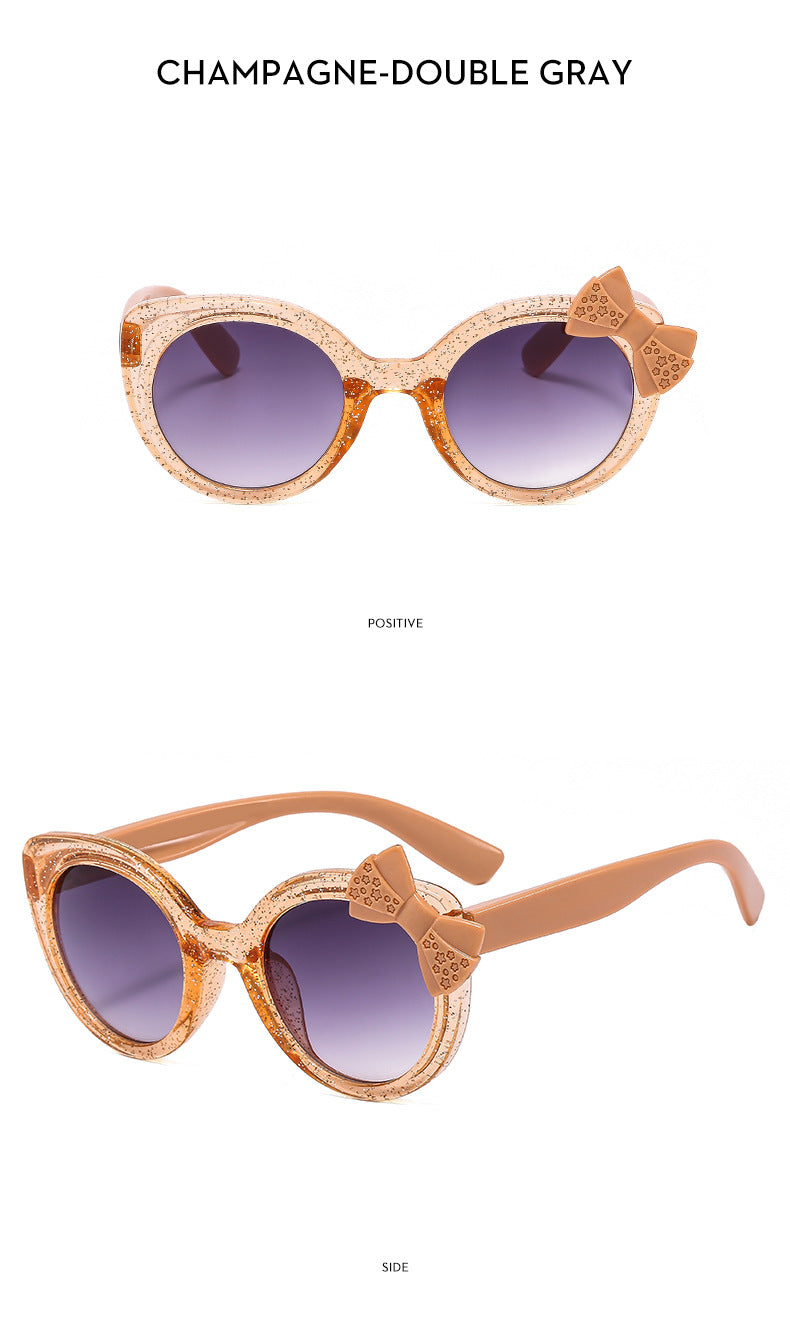 Girls Boys Cute Animal Cartoon Ears Sunglasses Outdoor Sun Protection Children Lovely Vintage Sunglasses Protection Classic Kids