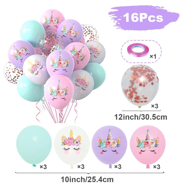 Unicorn Balloons Party Supplies Latex Balloon Kids Cartoon Animal Horse Float Globe Baby Shower Unicorn   Birthday Party Decors