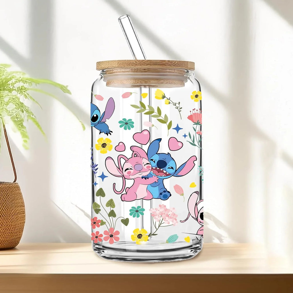 Miniso Abomination Stitch UV DTF Sticker For 16oz Cups Can Wrap Transfer Sticker Custom Labels DIY Logo Selfadhesive