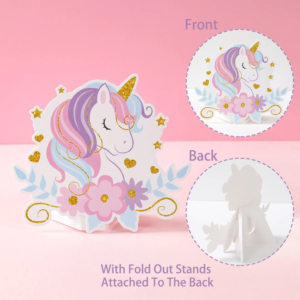 Rainbow Unicorn Disposable Tableware Happy 1st Birthday Party Decorations Kids Favors Gifts Unicorn Baby Shower Girls Supplies