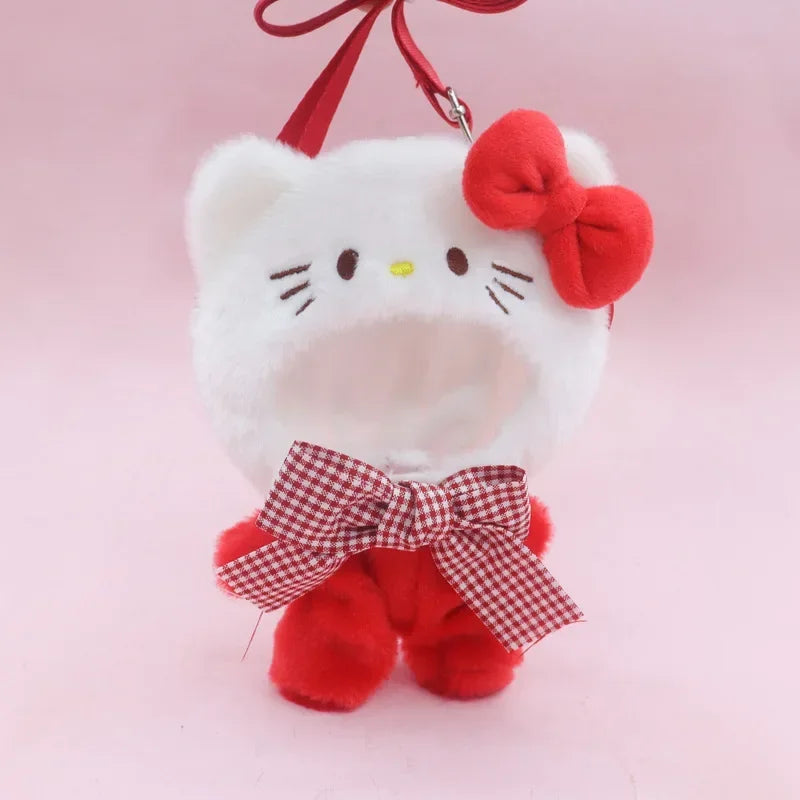 Sanrio Doll Clothes Head Covering Kawaii Anime Hello Kitty Kuromi Melody Cinnamoroll Clothing Cute Labubu Plush Clothes Gift