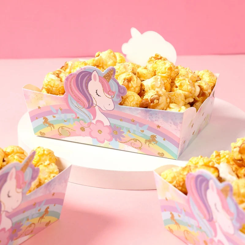 Unicorn Snack Boxes Rainbow Unicorn Birthday Party Decoration Wedding Girls Birthday Party Supplies  Baby Shower Decoration