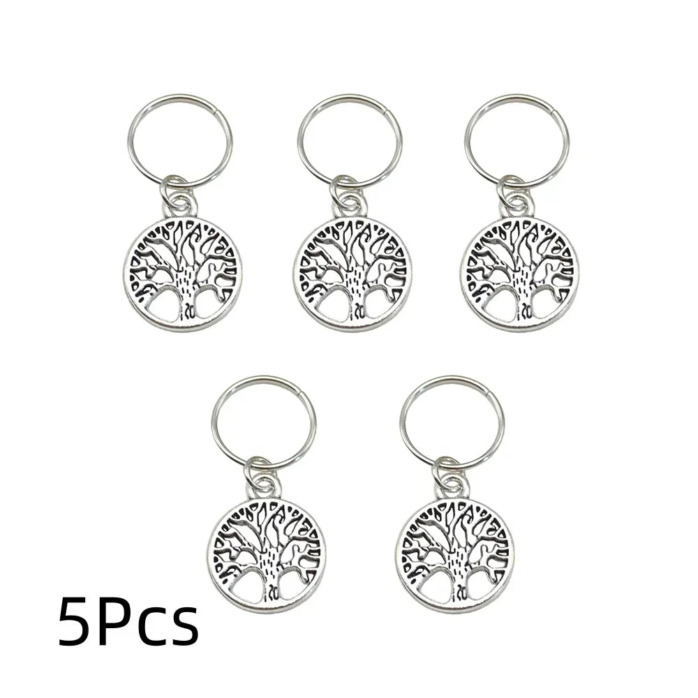 30Pcs/Lot Mix Color Charms Hair Braid Dread Dreadlock Beads Clips Cuffs Rings Hoop Adjustable Jewelry 14MM Clasps Accessories