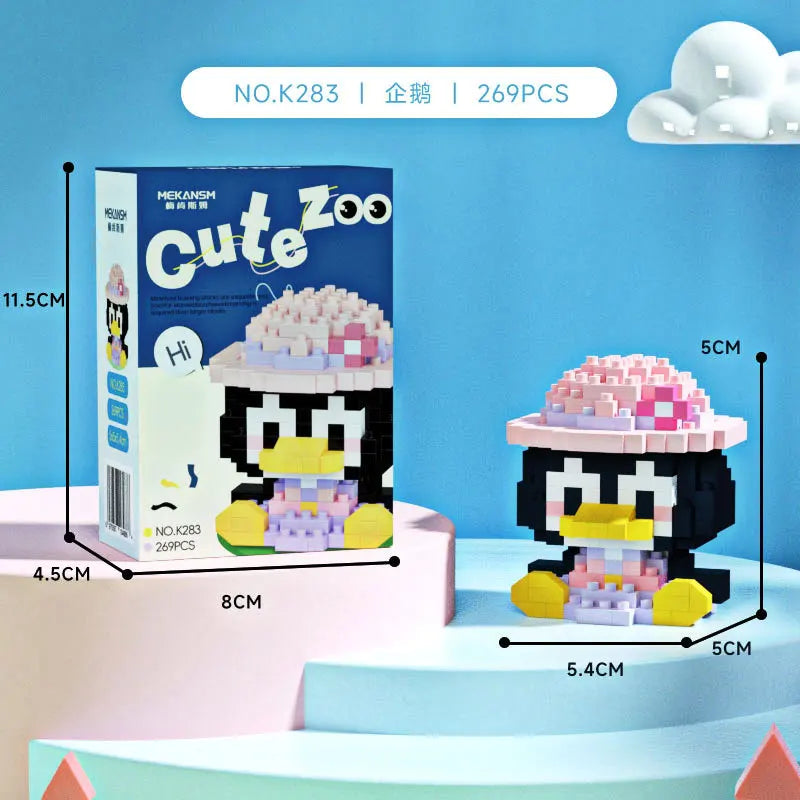 Cat Animal Brick Toy for Children Girls 8 To 10 Years Old Birthday Gifts Construction Block Set Mini Building Blocks Educational