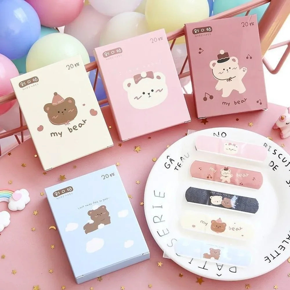 20pcs/box Waterproof Bandages Breathable Cute Cartoon Band Aid Hemostasis Adhesive Bandages First Aid Kit Random Box