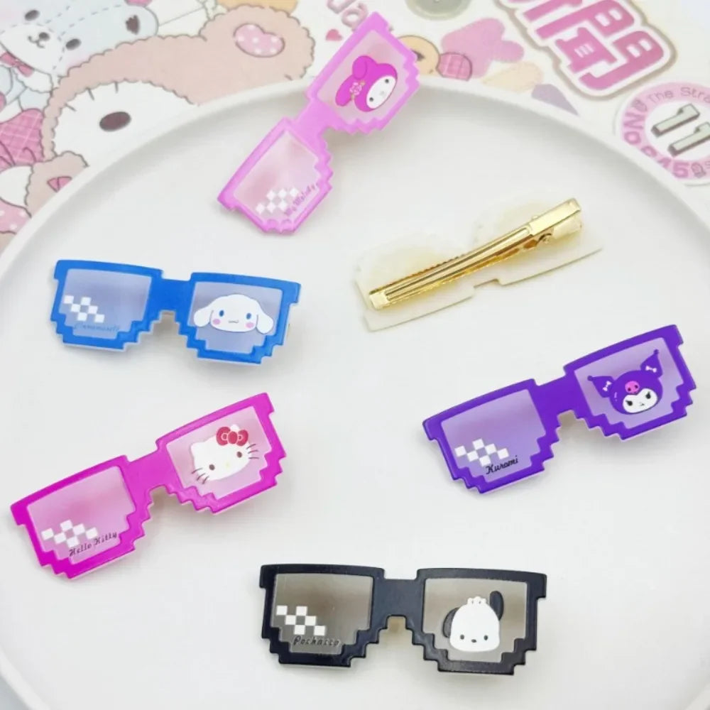 Sanrio Hello Kitty Hair Clip for Women Cute Anime Cartoon Kuromi My Melody Charm Girls Hair Accessories Glasses Bangs Clip Gifts