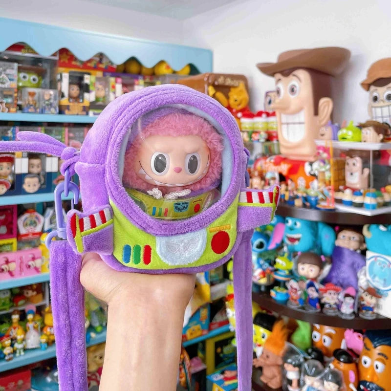 Labubu Bag Toy Story Buzz Lightyear Style Animation Peripheral Satchel 20cm Cotton Doll Bag Portable Cute Gift
