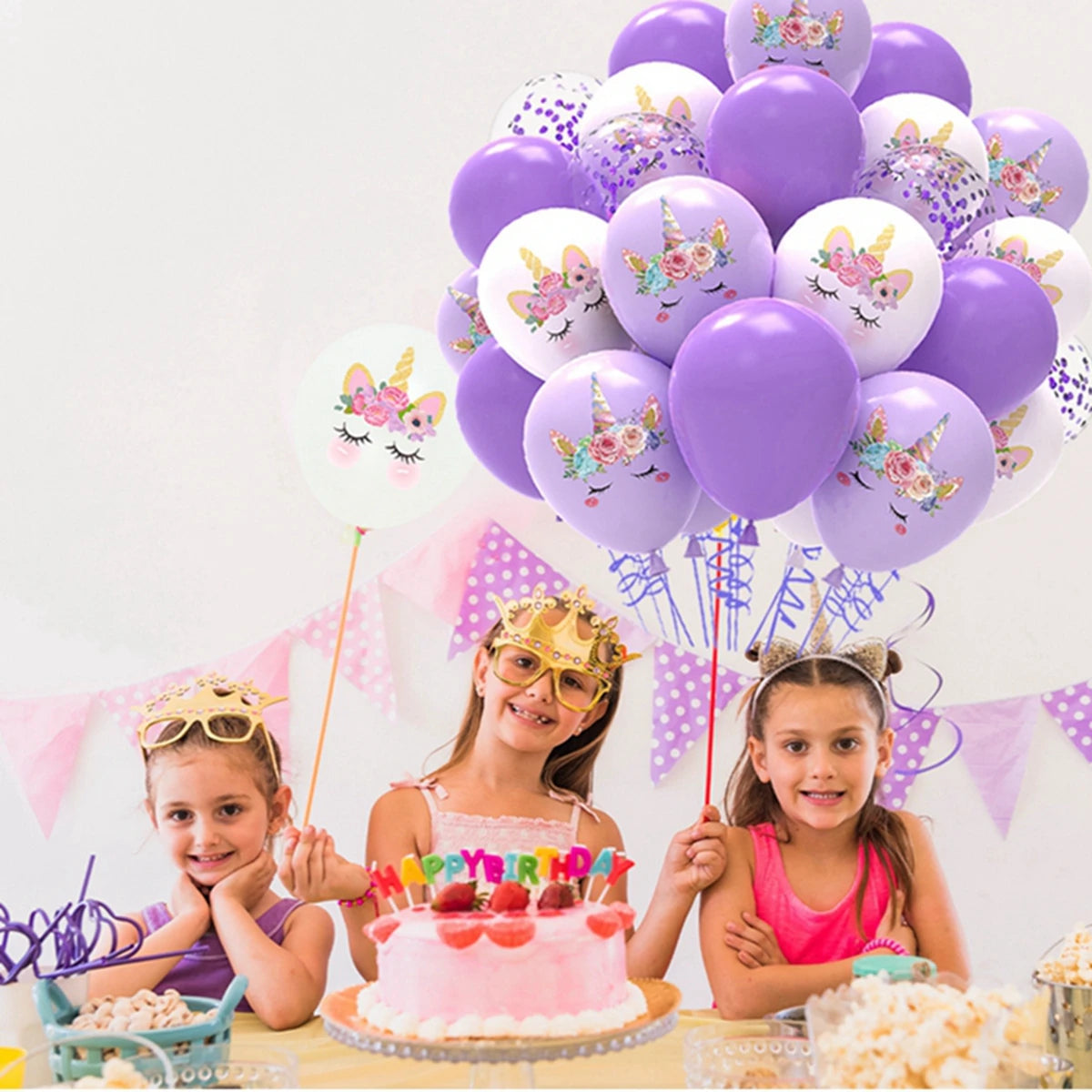 Pink Unicorn Latex Balloon Unicorn Theme Birthday Party Decoration Kids Girl Baby Shower Party Supplies Wedding Confetti Ballons