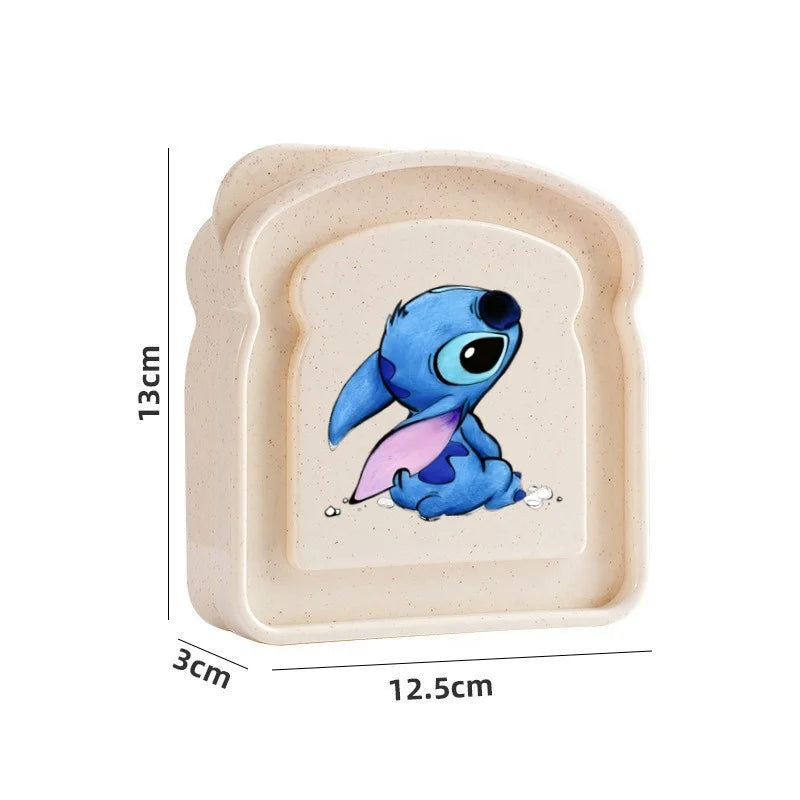 Stitch Sandwich Containers Lunch Box Toast Storage Box with Lid Portable Food Storage Case Reusable Microwave Lunch Case Gifts