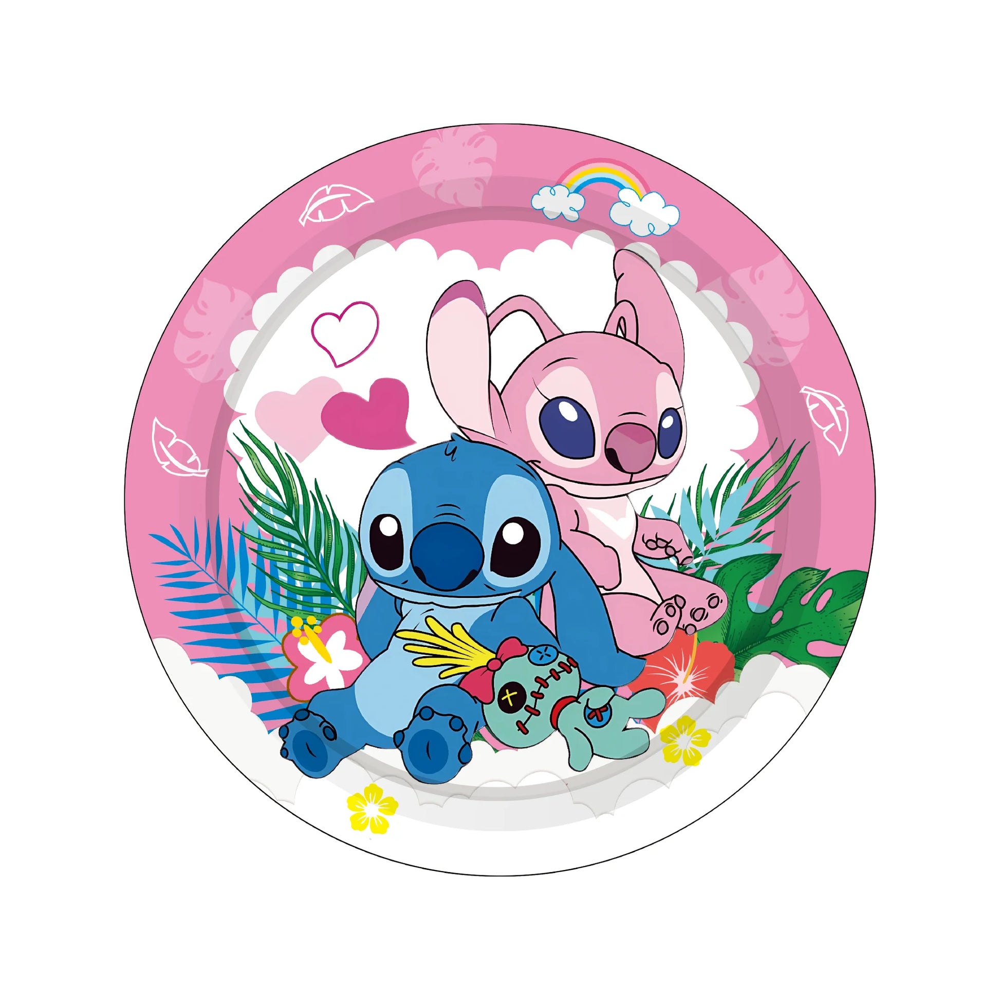 Stitch Birthday Decoration Supplies Disposable Tableware Kit Lilo and Stitch Birthday Party Cups Plates Tablecloth Supplies