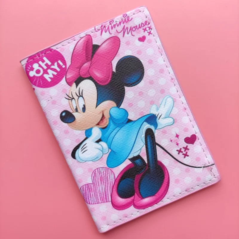 Lovely Minnie Passport Cover for Girls Travel Passport Case Leather Red Cute Passport Wallet Purse Kids Passport Holder