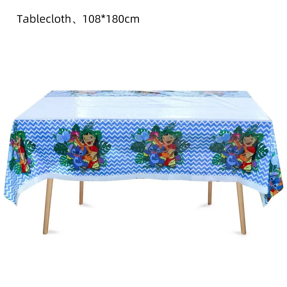 Lilo Stitch Party Tablecloth Stitch Party Decorations Stitch Happy Birthday Events Party Table Cover Kids Boys Girls Favors