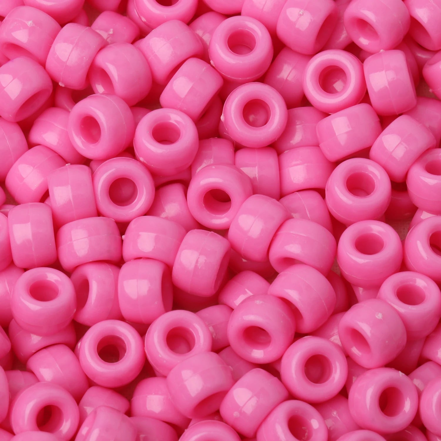 100pcs Luminous Pony Beads 6x9mm Acrylic Beads Big Hole Spacer Beads For Diy Craft Jewelry Charms Bracelets Making Hair Supplies