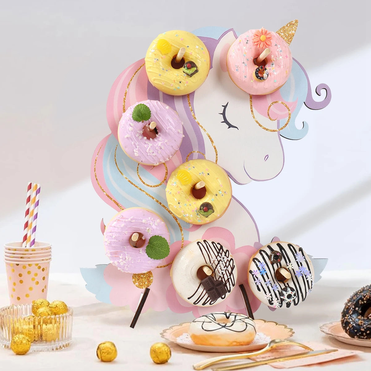 Rainbow Unicorn Disposable Tableware Happy 1st Birthday Party Decorations Kids Favors Gifts Unicorn Baby Shower Girls Supplies