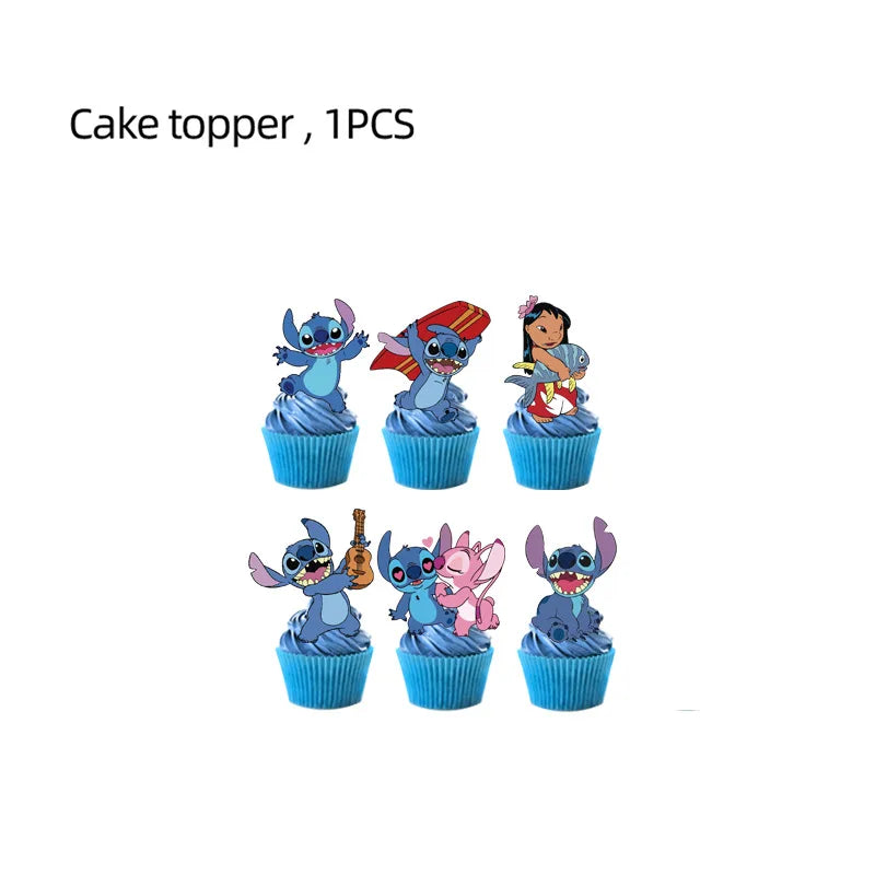 Stitch Birthday Party Decorations Tableware Cups Plates Tablecloth for Kids Foil Balloon Backdrop Lilo and Stitch Party Favors