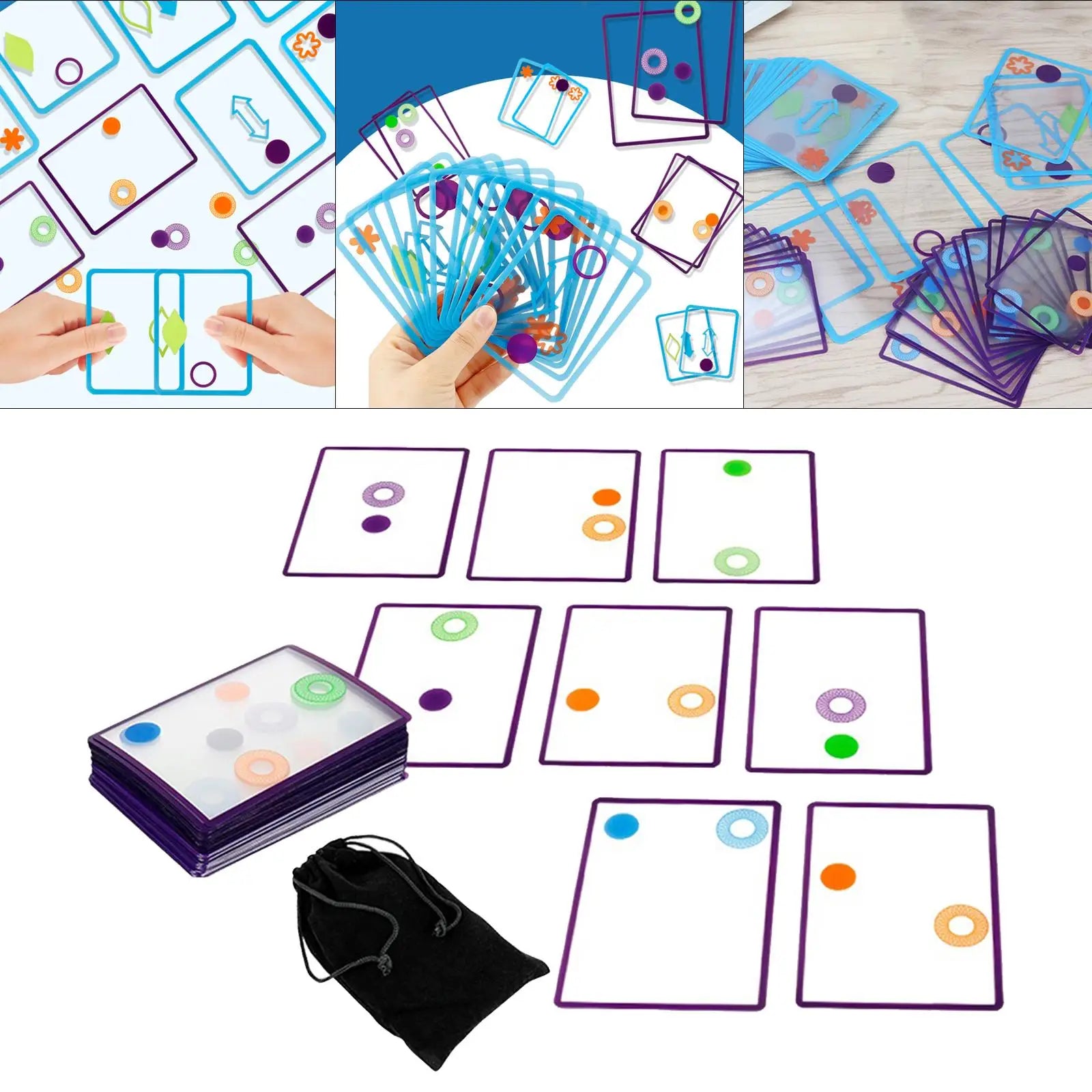 Montessori Toy Overlap Card Logic Game Logic Games Educational Toy Children toys Parent-Child Game Kids Birthday Gifts
