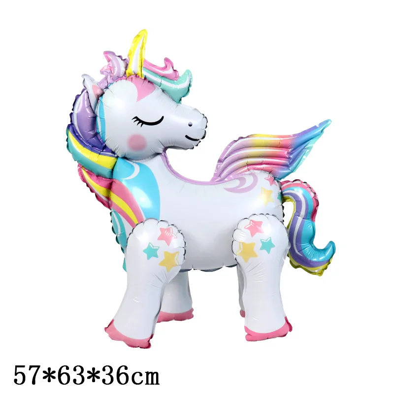 Unicorn Party Banner Garland standing Unicorn Balloon Kids girls Birthday Decoration Banner Baby Shower Unicorn party decoration