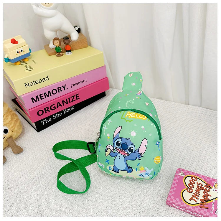 Stitch Anime Shoulder Bags Kawaii Fashion Chest Bag Travel Satchel Casual Portable Totes Backpacks Birthday Gifts For Boys Girls