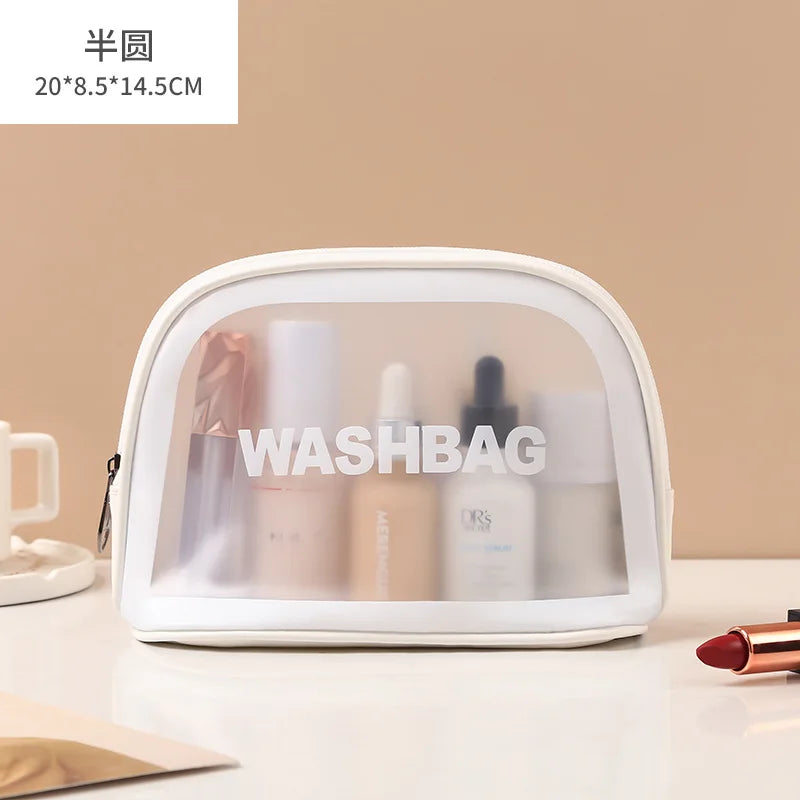 Makeup Beauty Wash Organizer Toiletry Pouch Storage Kit Bath Case Women Travel Pink White Make Up Bags Girl Cosmetic Bag