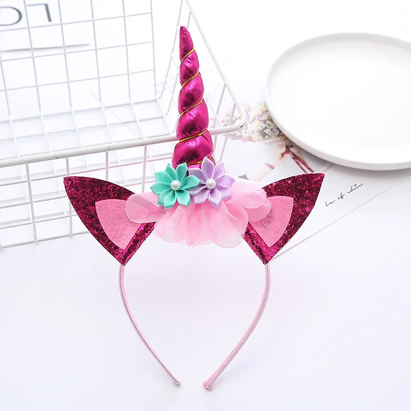 Unicorn Headband, GIRL'S Hair Accessory, CHILDREN'S Holiday Party Supplies, Headband, Cartoon Cute Headband