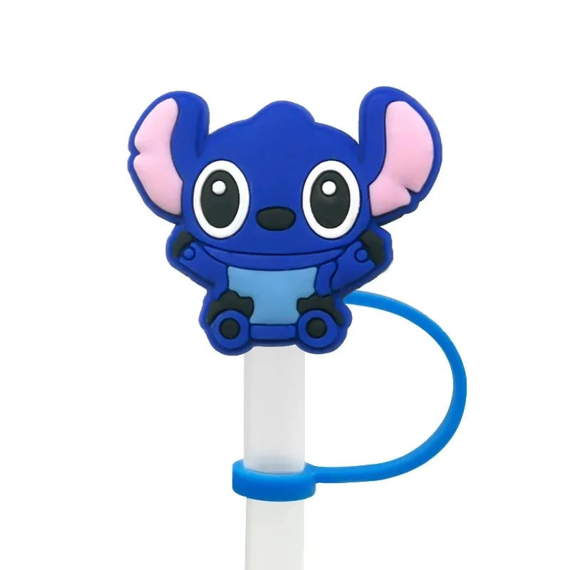 Hot Toys Stitch Straw Cover for Stanley Cup,Straw Topper Compatible with 30&40Oz Tumbler Handle,10mm/0.4in Silicone Straw Cover