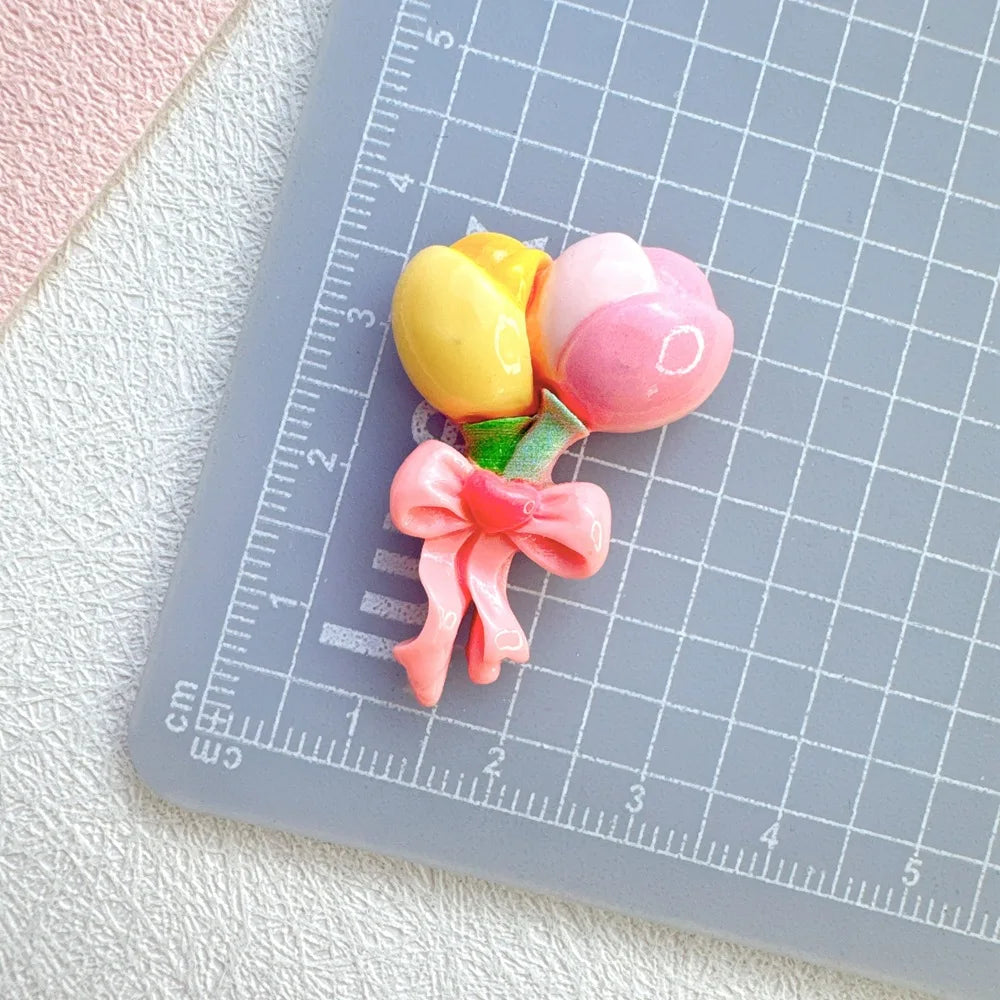 20pc Balloon Camera Fruit Tree Cartoon Resin Charms DIY Cream Gel Hair Clips Scrunchies Phone Case Craft Supplies for Kids Girls