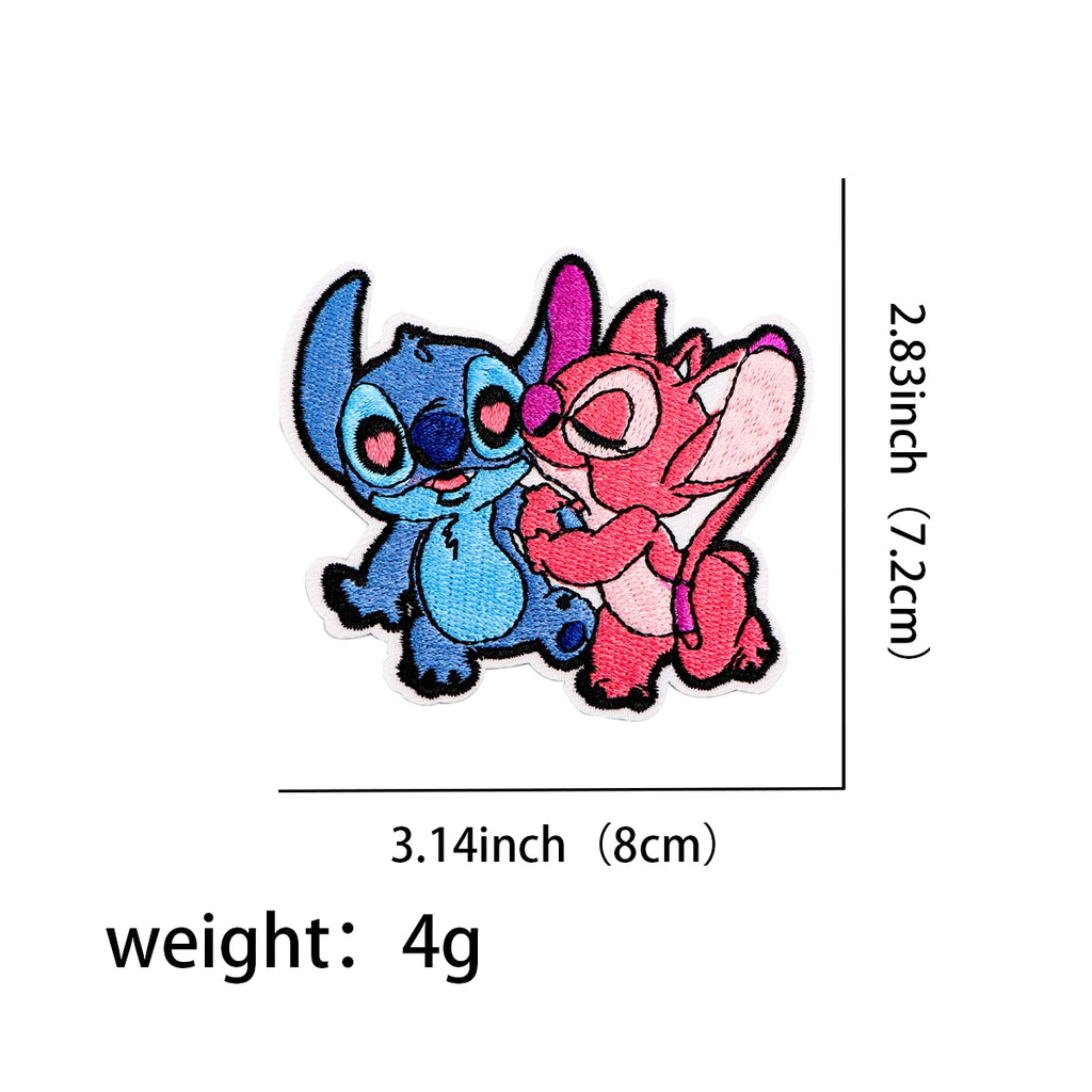 Cute Stitch Patches On Clothes Cartoon Mushu Dragon Embroidered Patches Animals Badges Iron On Patch DIY Clothing Accessories