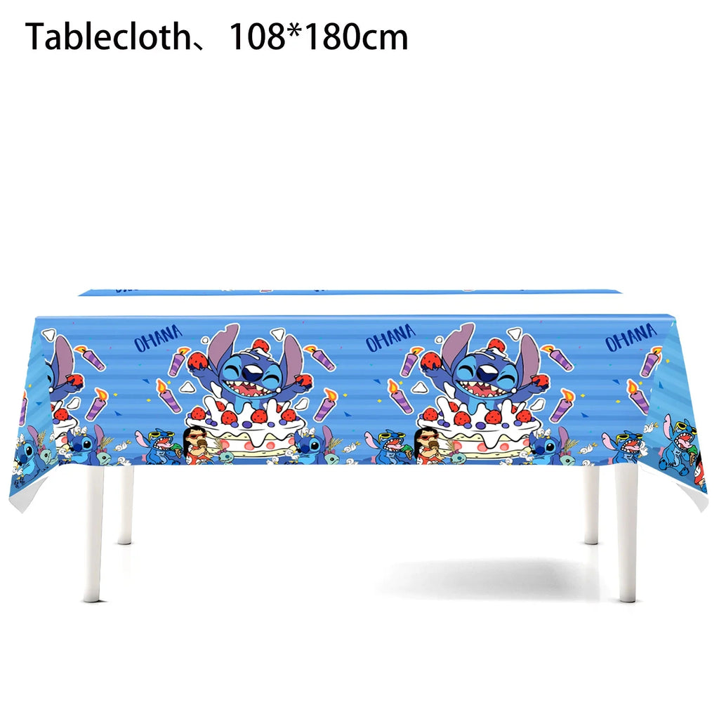Lilo Stitch Party Tablecloth Stitch Party Decorations Stitch Happy Birthday Events Party Table Cover Kids Boys Girls Favors