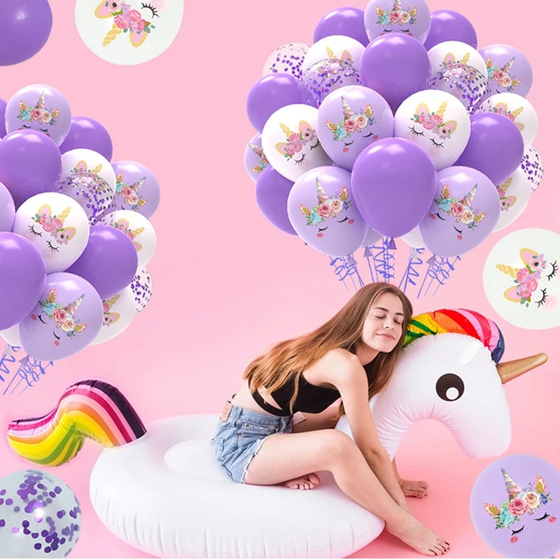 Unicorn Balloons Party Supplies Latex Balloon Kids Cartoon Animal Horse Float Globe Baby Shower Unicorn   Birthday Party Decors