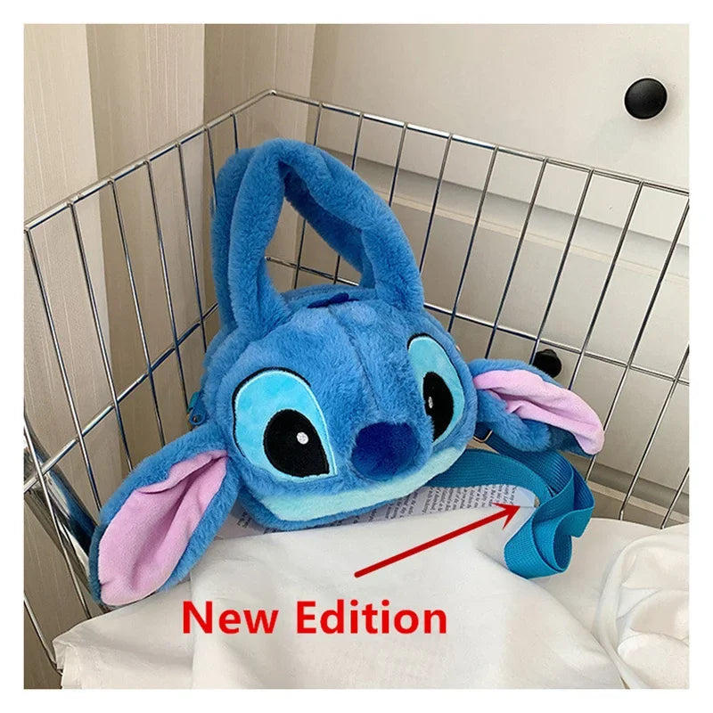 Stitch Plush Cartoon Messenger Bag Children Cute Toy Doll Bag Soft Girl Shoulder Bag