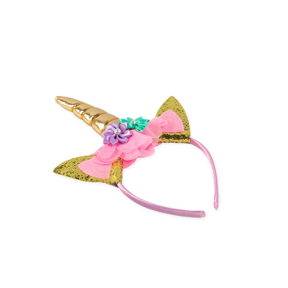 Unicorn Headband Girls' Fairy Rainbow Wings Flowers Headwear Accessory Unicorn Birthday Party Decoration Princess Dress Up Toys