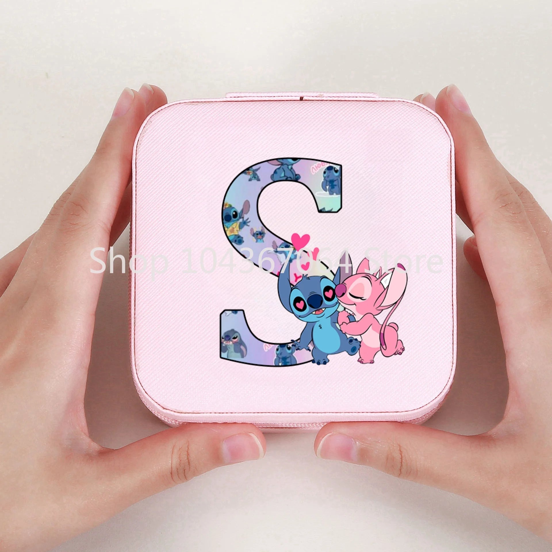 Portable Stitch Jewelry Box Organizer Storage Box Travel Jewelry Case Earrings Necklace Ring Stitch Jewelry Boxes Birthday Gifts