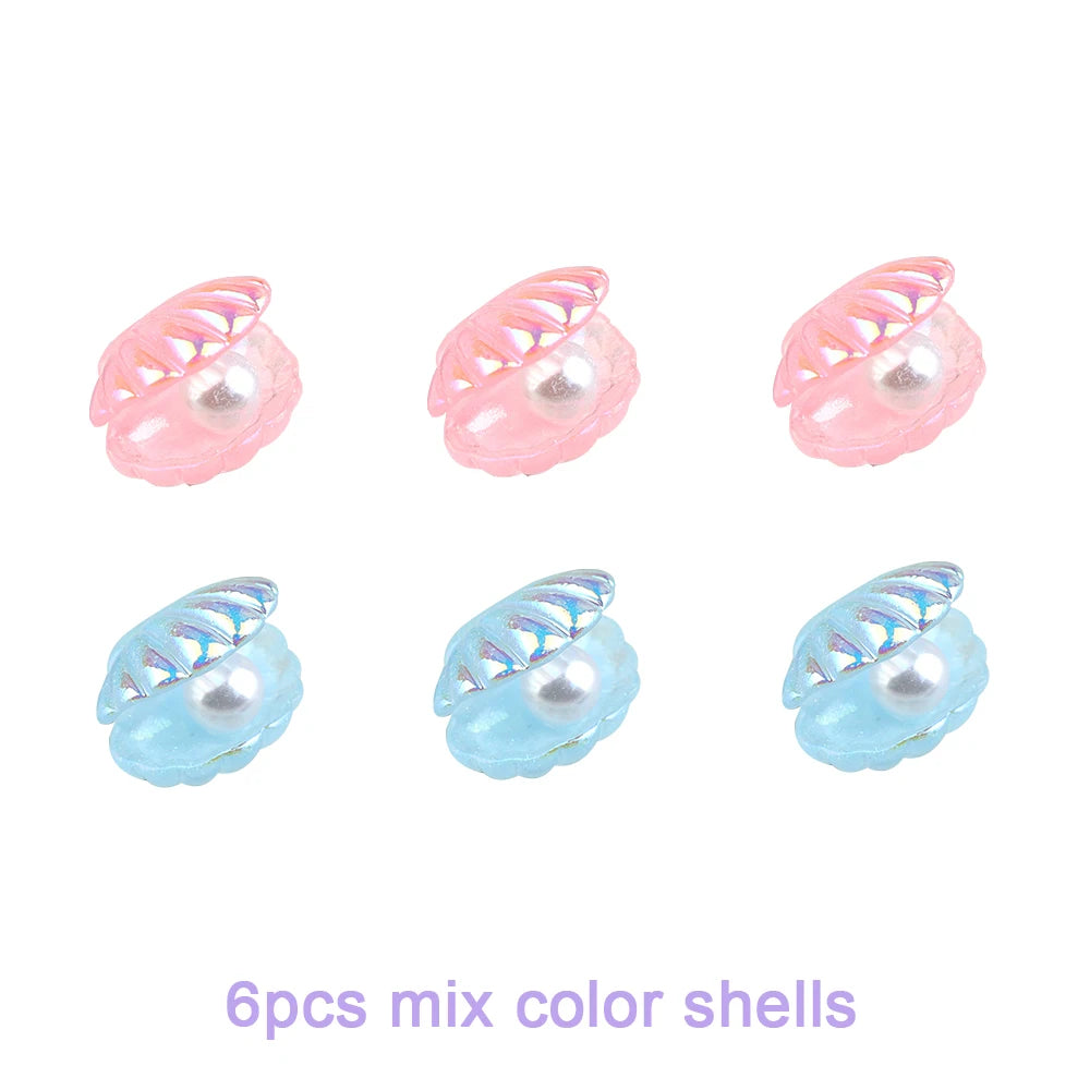 Mermail Cake Decoration Pink Purple Mermaid Tails Bubbles Shells Cake Toppers Under the Sea Theme Birthday Baby Shower Party Dec