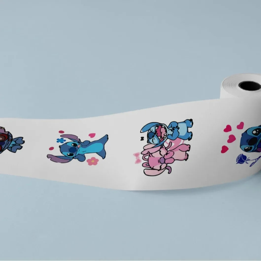 500pcs/roll Stitch Sealing Stickers Cute Angel Round Sticker Envelop Diary Diy Decoration Label Birthday Gifts