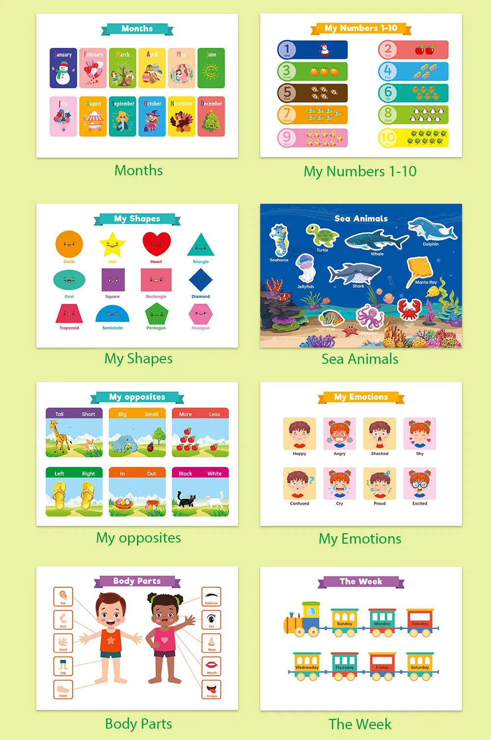 Kids Busy Book Activity Set - Montessori Learning, 14 Themes, Reusable Stickers & Drawing, Gift Box - Early Education Toy