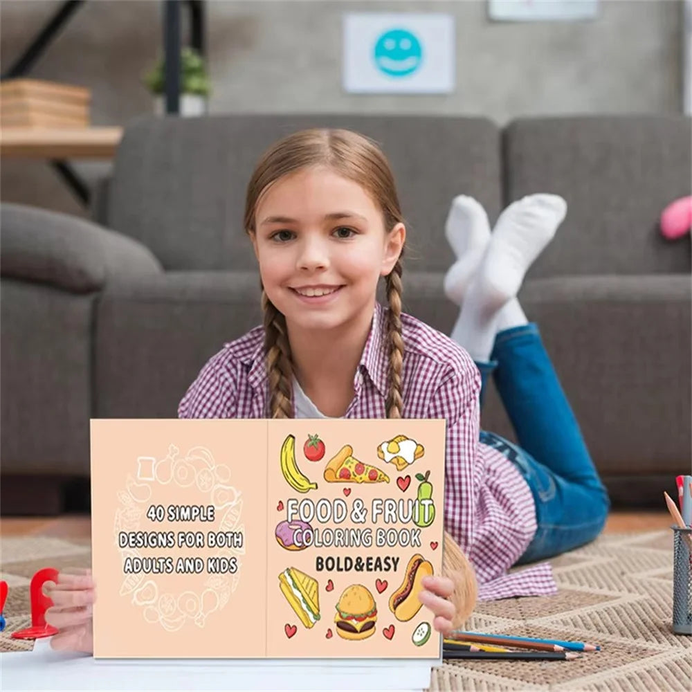 Food And Fruit Coloring Book Food & Drink Colouring Book Bold And Easy Colouring Book For Family Fun And Creative Relaxation