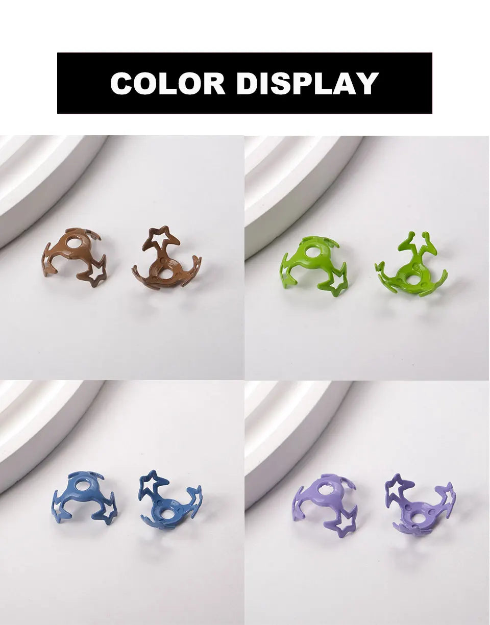 Colorful Star Round Torus Beads For Jewelry Making DIY Decorations Earrings Bracelet Necklace Charms Kids Hair Rope Accessories