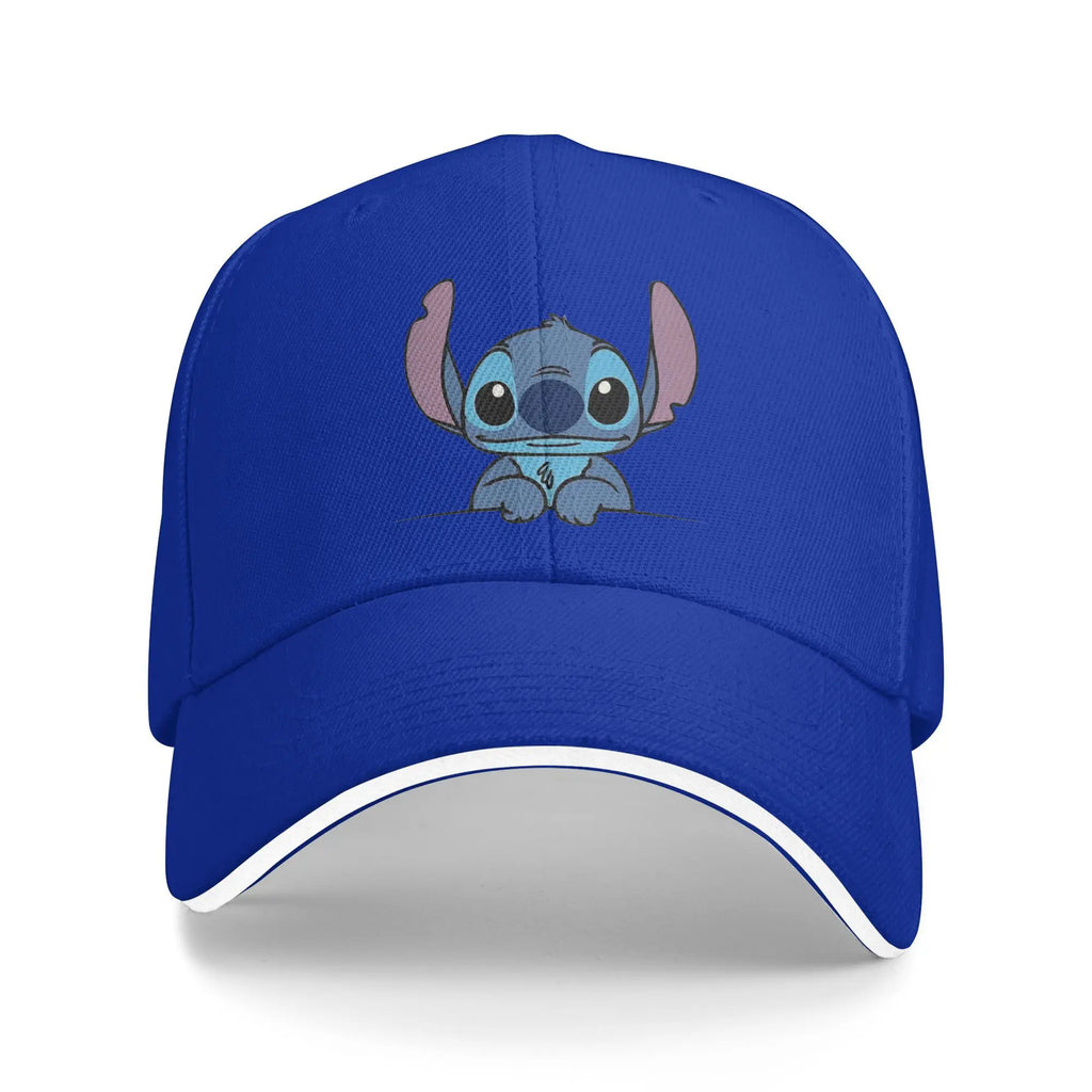Stitch Angel Lilo Baseball Caps Vintage Kawaii Anime  Sandwich Cap for Men Women Adjustable Dad Hat Outdoor