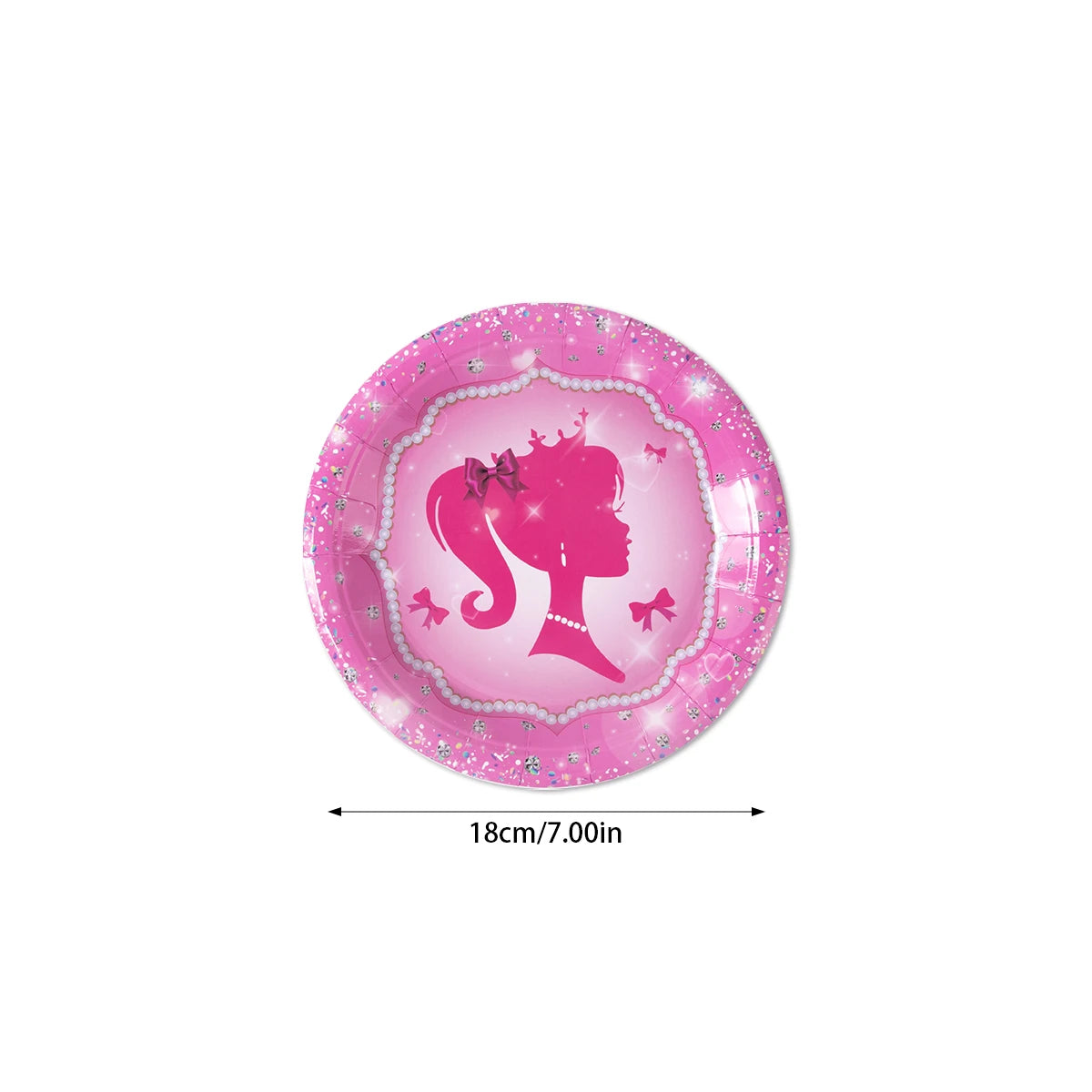 Princess Birthday Party Tableware Pink Paper Plate Cup Napkin Princess Kids Girl Birthday Party Decor Baby Shower Supplies